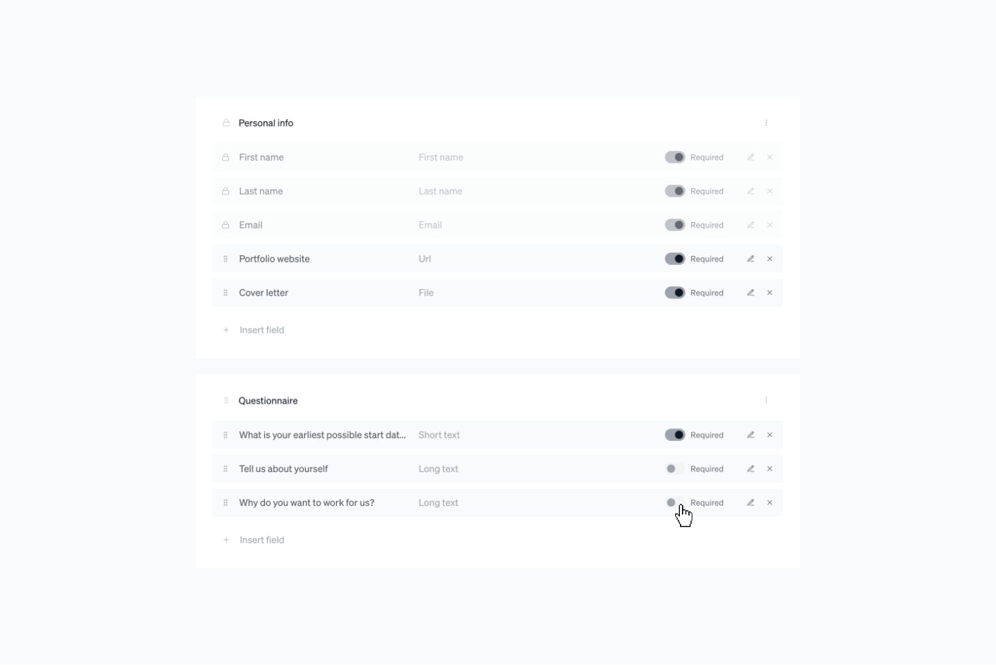 Screenshot of the Wittl dashboard demonstrating Intuitive form builder