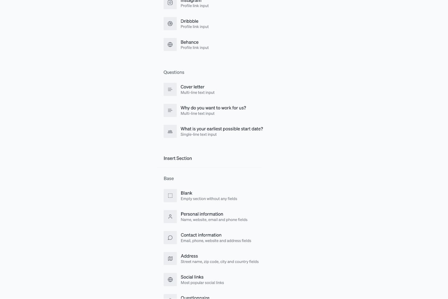 Screenshot of the Wittl dashboard demonstrating Pre-built form elements