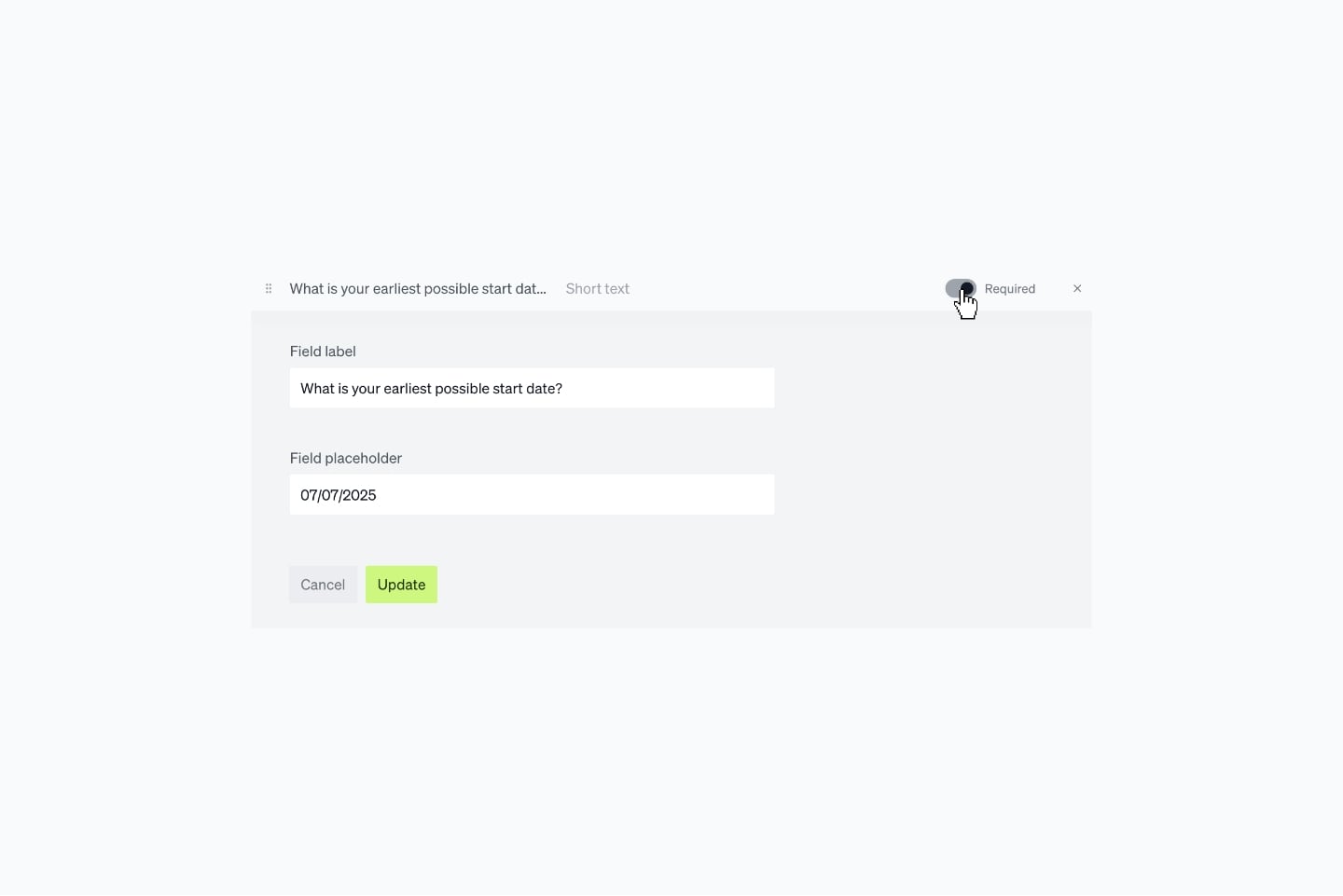 Screenshot of the Wittl dashboard demonstrating Choose what is required