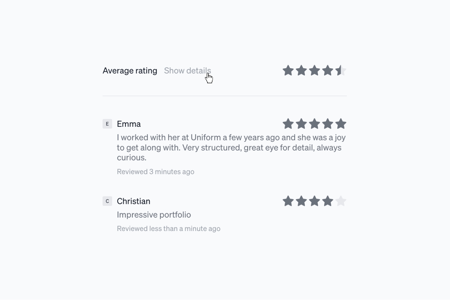 Screenshot of the Wittl dashboard demonstrating Review summaries
