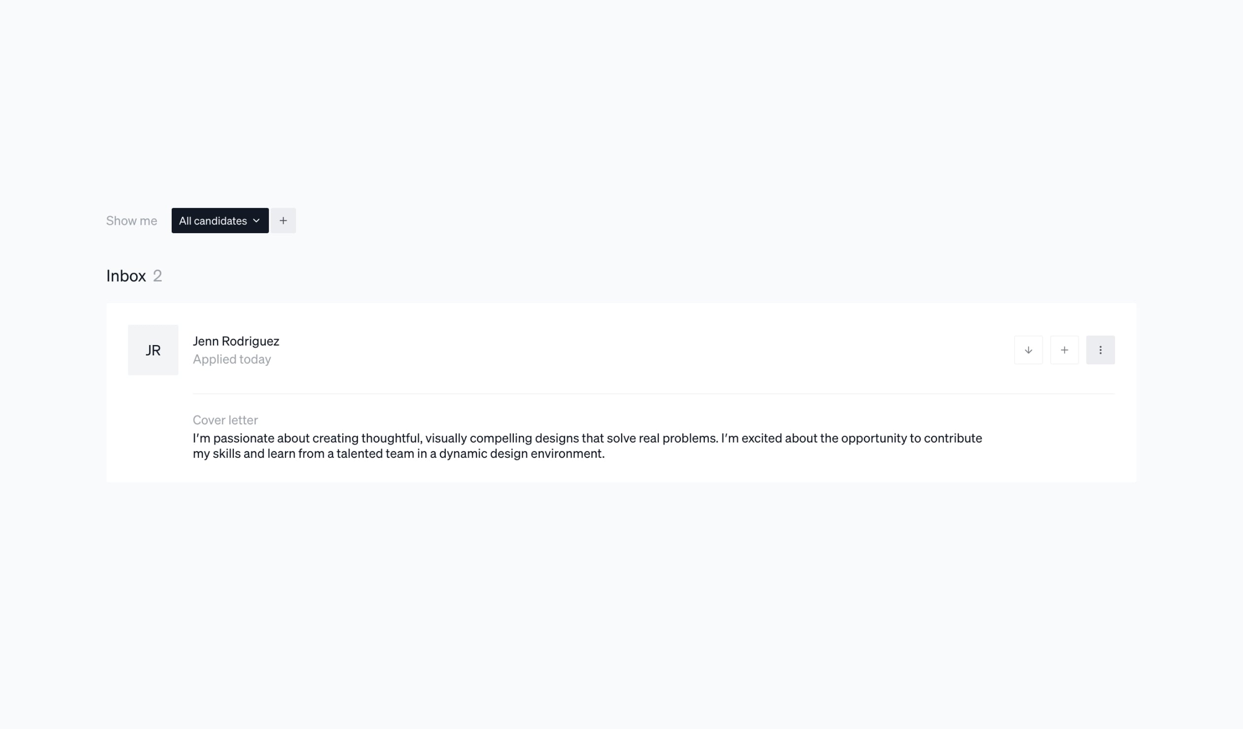 Dashboard preview for Preview candidate application fields on overview page