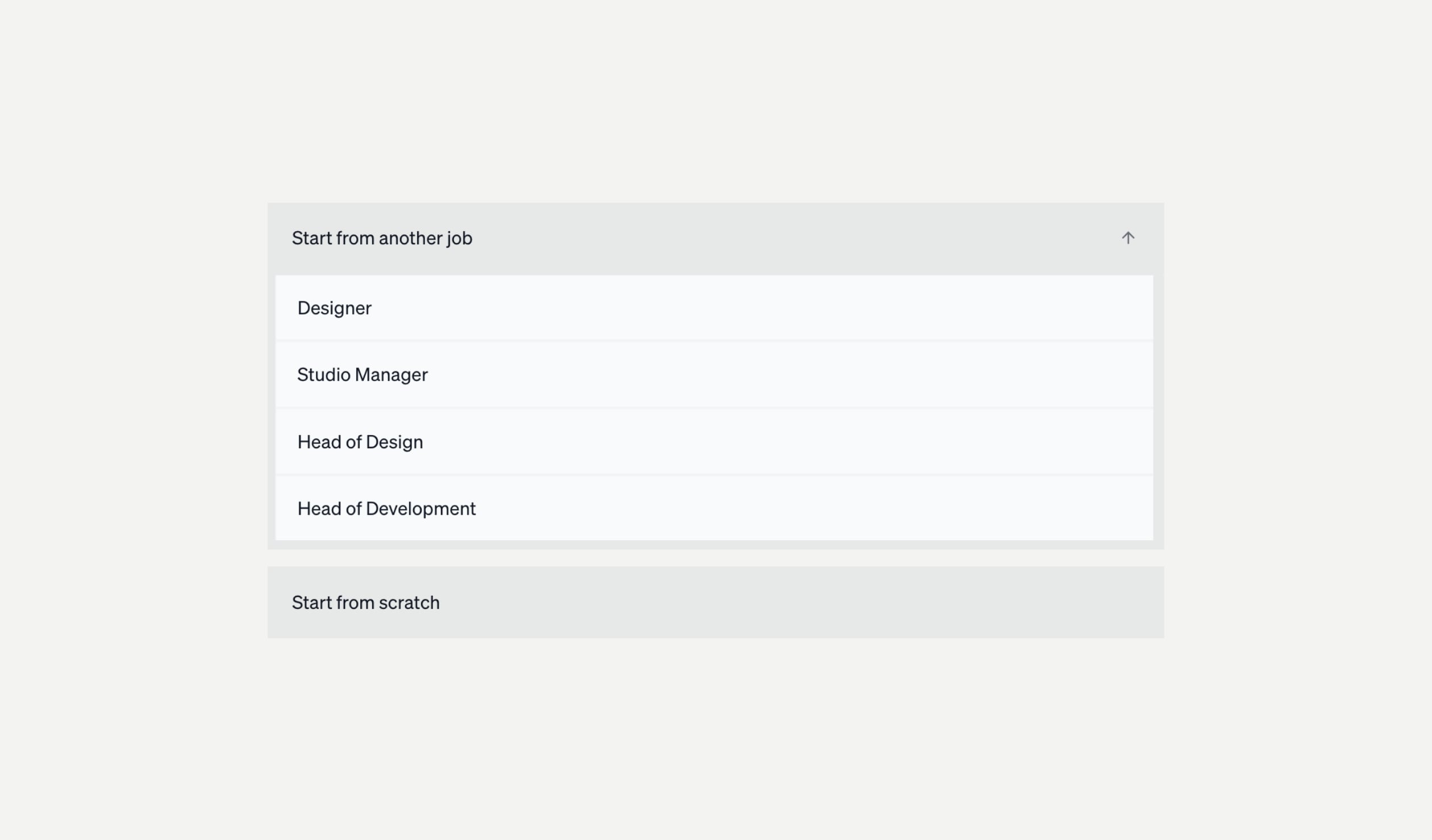 Dashboard preview for Simplified creation of new jobs