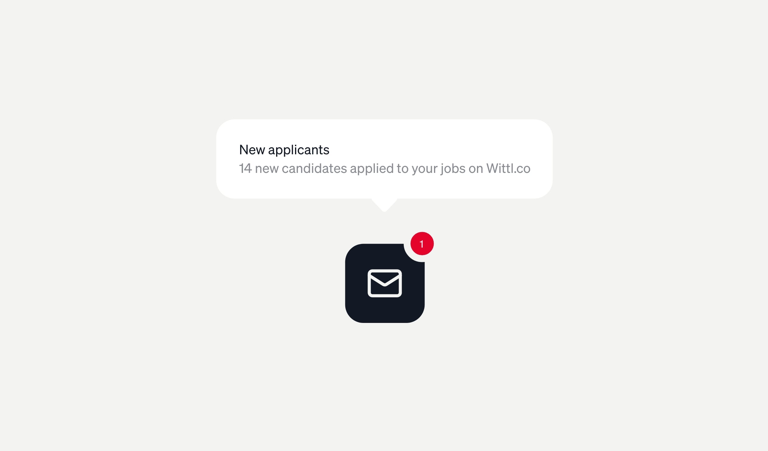 Dashboard preview for Email notifications for job applications